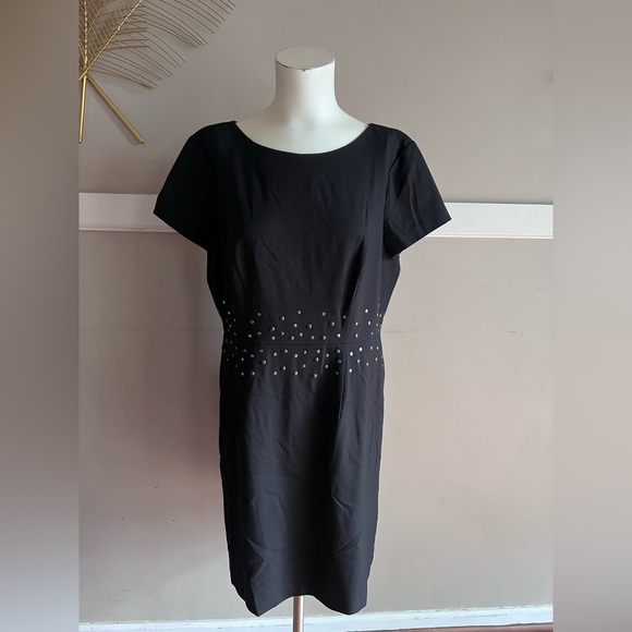 Donna Ricco Dresses & Skirts - Donna Ricco Black Studded Mini Dress Size 14